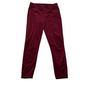 Mia Joy Joyfolie Burgundy Velvet Leggings sz 12